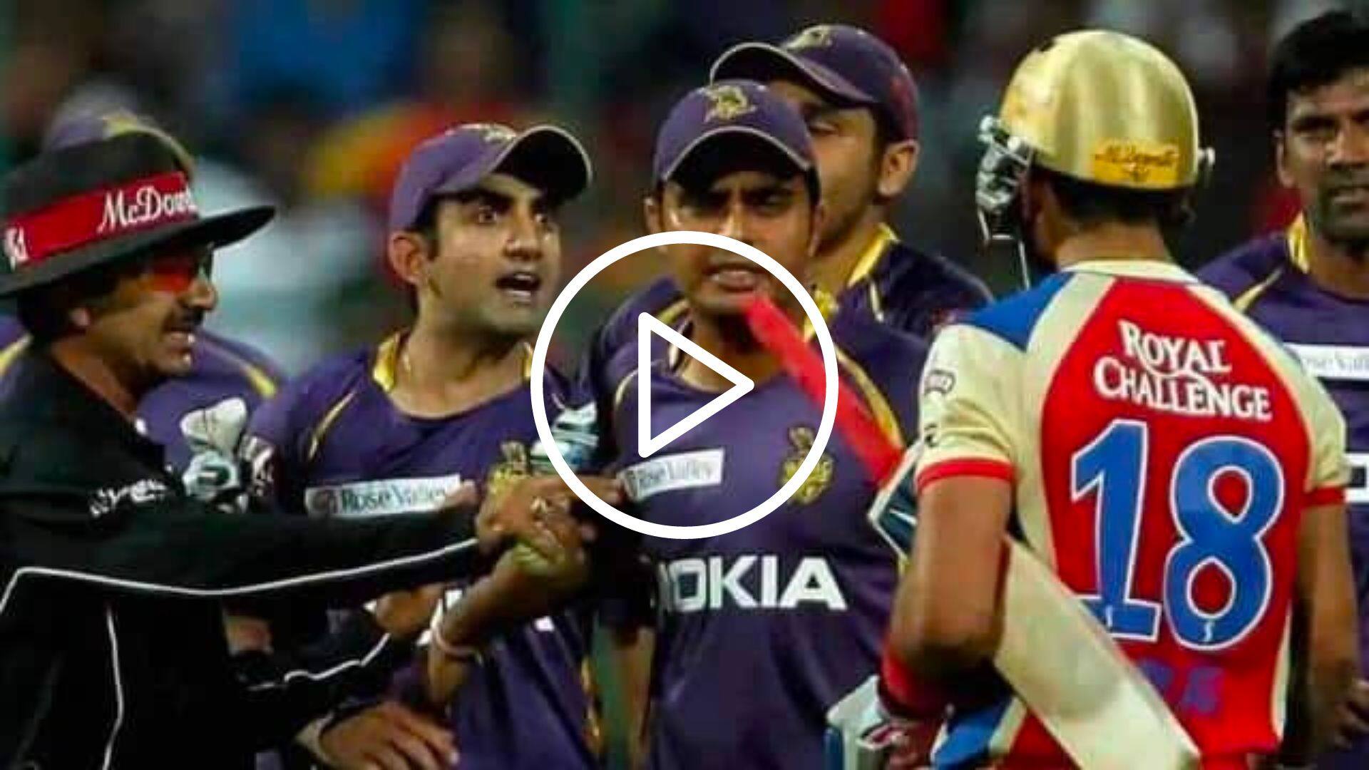 [Watch] When Gautam Gambhir & Virat Kohli Had A Heated Face-Off During KKR vs RCB In IPL 2013